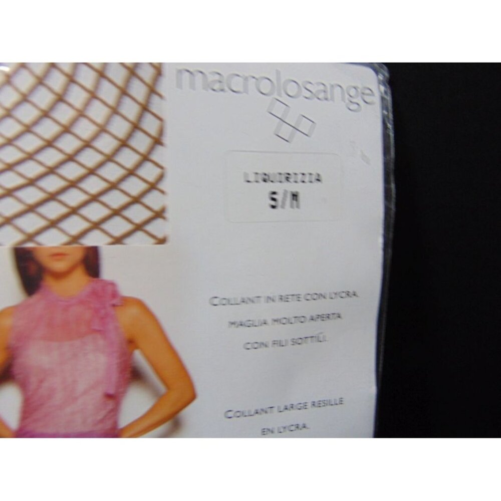 Philippe Matignon Fishnet Pantyhose Macrolosange S M Liquirizia Brown Deadstock - Picture 4 of 7